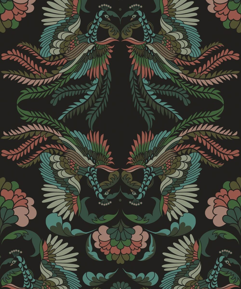 Prancing Bird Prancing Peacock Wallpaper • Playful Birds • Milton & King AU