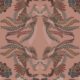 Prancing Peacocks Wallpaper • Salmon • Swatch