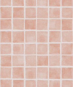 Caree Wallpaper • Salmon White • Swatch