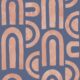 Formes Deux Wallpaper • Salmon Navy • Swatch