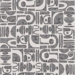 Formes Trios Wallpaper • Charcoal White • Swatch