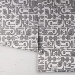 Formes Trios Wallpaper • Charcoal White • Rolls