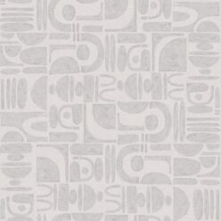 Formes Trios Wallpaper • Grey White • Swatch