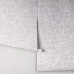 Formes Trios Wallpaper • Grey White • Rolls