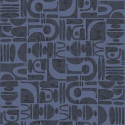 Formes Trios Wallpaper • Midnight Navy • Swatch
