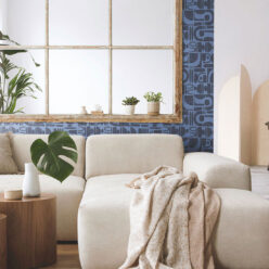 Formes Trios Wallpaper • Midnight Navy • Insitu