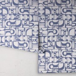 Formes Trios Wallpaper • Snow Navy • Rolls