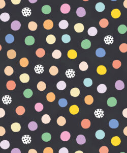 Happy Confetti Wallpaper • Black • Swatch