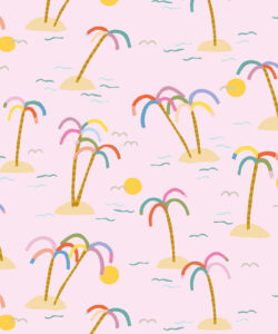 Happy Like A Holiday Wallpaper • Pink • Swatch