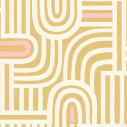 Maze Time Wallpaper • Camel • Swatch