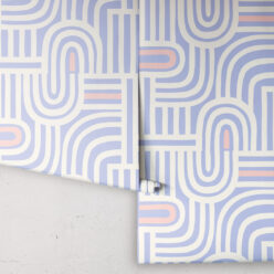 Maze Time Wallpaper • Cornflower Blue • Rolls
