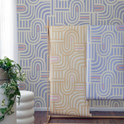 Maze Time Wallpaper • Cornflower Blue • Insitu