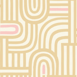 Maze Time Wallpaper • Cream • Swatch