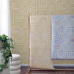 Maze Time Wallpaper • Cream • Insitu