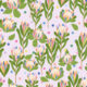 Protea Party Wallpaper • Fruity Lilac • Swatch