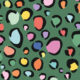 Rainbow Leopard Wallpaper • Deep Green • Swatch