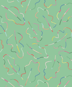 Spring Leaves Wallpaper • Green • Swatch