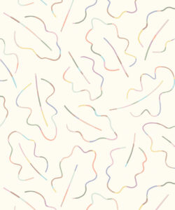 Spring Leaves Wallpaper • Pastel Ivory • Swatch
