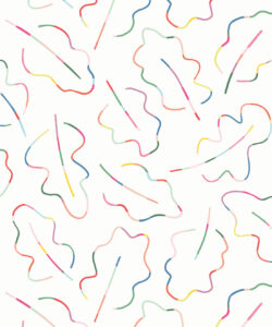 Spring Leaves Wallpaper • White • Swatch