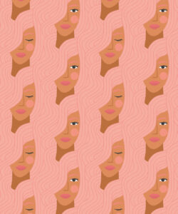 Stronger Together Wallpaper • Peach • Swatch