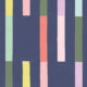 Sweet Rainbow Stripe Wallpaper • Navy • Swatch