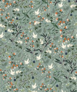 Bespoke Cranes Wallpaper • Blue • Swatch