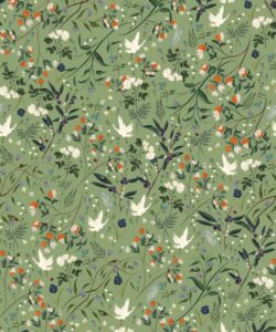 Bespoke Cranes Wallpaper • Green • Swatch