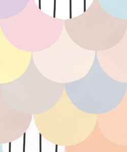 Happy Scales Mural • Pastel Lines • Swatch