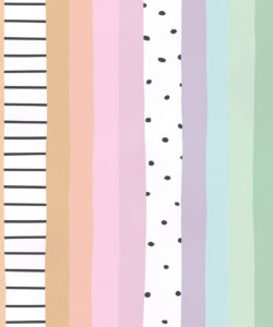 Rainbow Wall Mural • Pastel White • Swatch