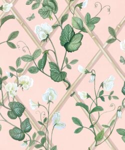 Grande Climbing Sweet Pea Wallpaper • Pink • Swatch