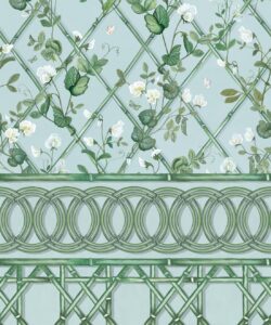 Climbing Sweet Pea Frieze Mural • Light Provence • Swatch