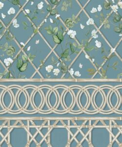 Climbing Sweet Pea Frieze Mural • Provence & Cane • Swatch
