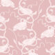 Birds On Vines Wallpaper • Pink • Swatch