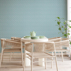 Whimsical Wallpaper • Robin Egg • Insitu
