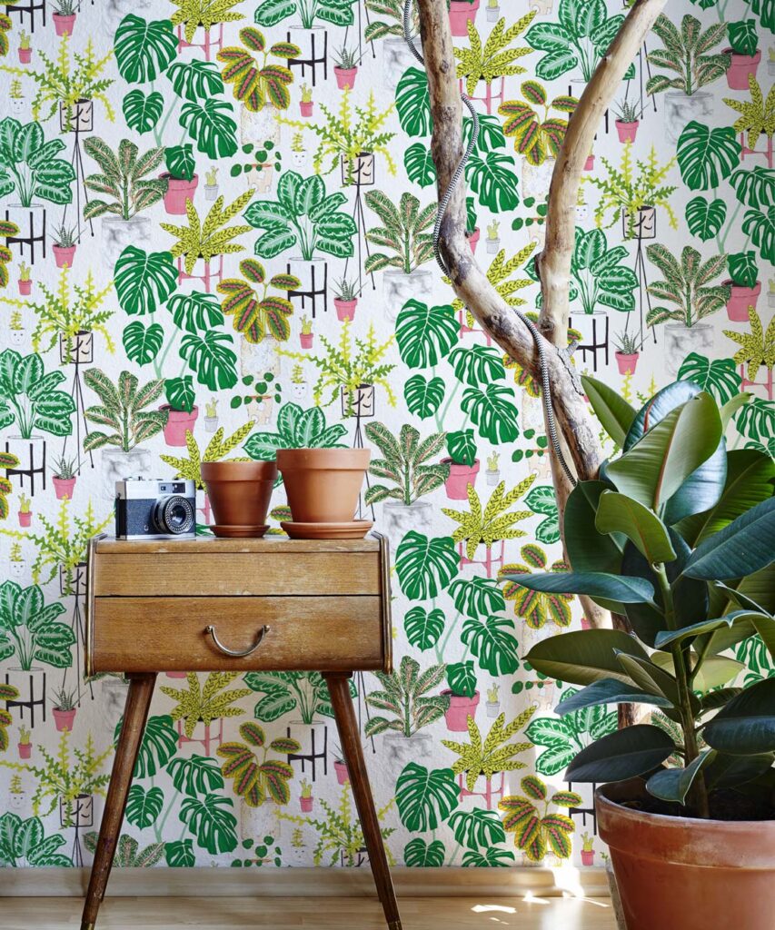 House Plants • Jacqueline Colley • Wallpaper Republic • Green • Insitu