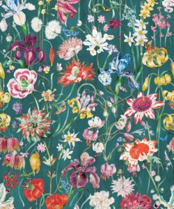 J'Adore Wallpaper • Teal • Swatch