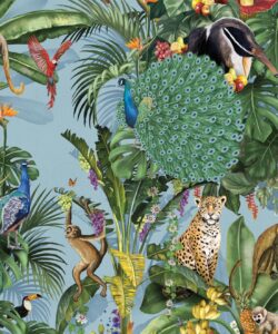 Festa Wallpaper • Blue • Swatch