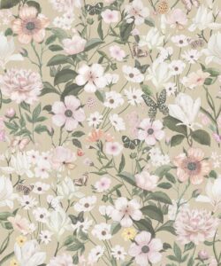 Barney Vintage Wallpaper • Raya Linen • Swatch