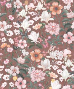 Barney Joy Wallpaper • Papaya Linen • Swatch
