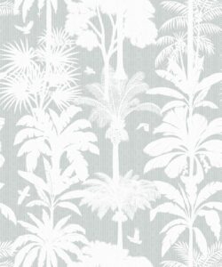 Cockatoo Palms Wallpaper • Stella Linen • Swatch