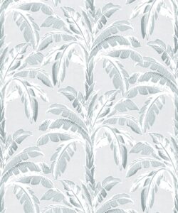 Havana Banana Wallpaper • Mist Silver Bee • Swatch