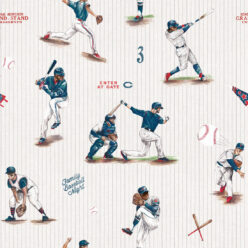 Baseball Wallpaper • Blue Crew • Swatch