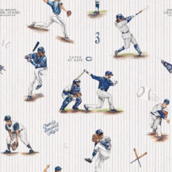 Baseball Wallpaper • Pinstripes • Swatch