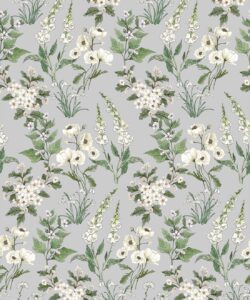 Wallpaper Republic - Floral Emporium Collection - Garden Delight - Dusty Blue - Swatch