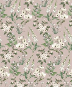 Wallpaper Republic - Floral Emporium Collection - Garden Delight - Dusty Pink - Swatch
