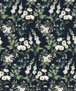 Wallpaper Republic - Floral Emporium Collection - Garden Delight - Navy - Swatch