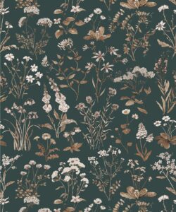 Wallpaper Republic - Floral Emporium Collection - Meadows Antique - Antique Green - Swatch