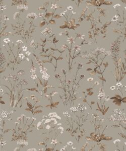 Wallpaper Republic - Floral Emporium Collection - Meadows Antique - French Grey - Swatch