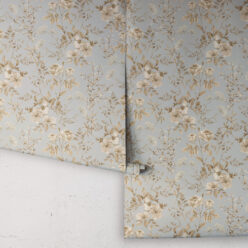 Wallpaper Republic - Floral Emporium Collection - Belle Fleur - Dusty Blue - Rolls