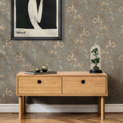 Wallpaper Republic - Floral Emporium Collection - Belle Fleur - Grey Sage - Insitu